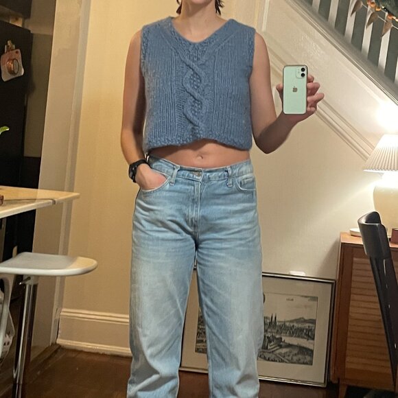 Hand knit sweater vest - Picture 5 of 5